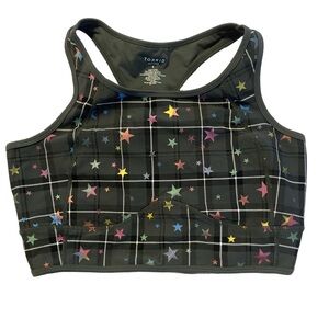 Torrid Star Pattern Grey Racerback Sports Bra - Size 1